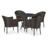 Комплект плетеной мебели T707ANS/Y350-W53 4Pcs Brown