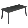 Керамические столы DT308 Стол обеденный Austrilia sand black, 180*90*75, керамич. столешница, основание металл черный