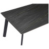 Керамические столы DT308 Стол обеденный Austrilia sand black, 180*90*75, керамич. столешница, основание металл черный