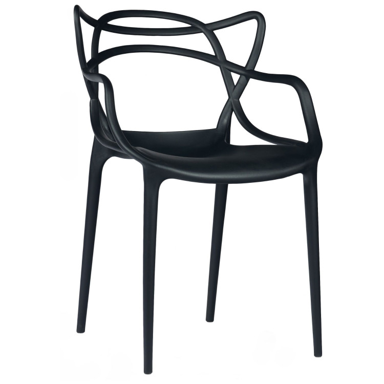 Стул-кресло DC459 Стул пластиковый литой, ЧЕРНЫЙ#3010