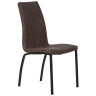 Стулья Стул обеденный DOBRIN MARK, черные ножки, коричневая винтажная экокожа (RU-05)