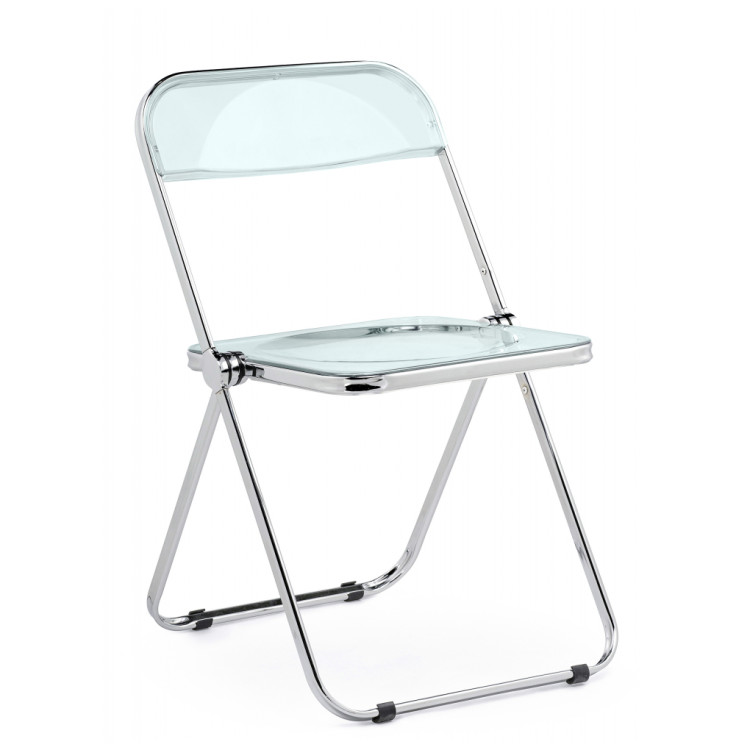 Пластиковые стулья Fold складной clear gray-blue