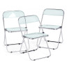 Пластиковые стулья Fold складной clear gray-blue