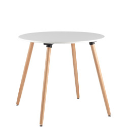 Недорогой стол. Стол Oslo Round WT белый обеденный стол