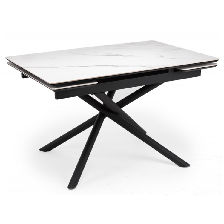 МЭРИАН 120 стол с керамической столешницей, цвет белый мрамор (snow alpin white)