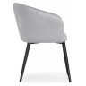 МОНШАУ стул на металлическом каркасе с обивкой тканью велюр, цвет светло-серый (velutto 52)