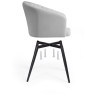 МОНШАУ стул на металлическом каркасе с обивкой тканью велюр, цвет светло-серый (velutto 52)