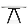 ТРЕЙСИ 90 стол с керамической столешницей, цвет snow white / черный каркас
