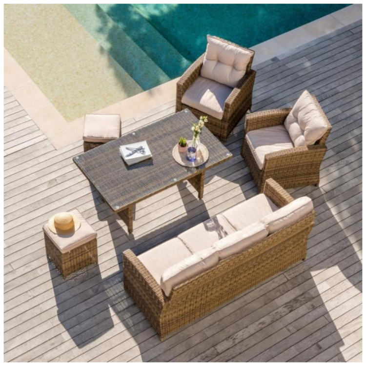 Садовые обеденные группы Комплект плетеной мебели AFM-311BL Beige