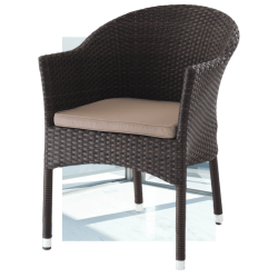 Плетеное кресло AFM-353BL Brown + подушка