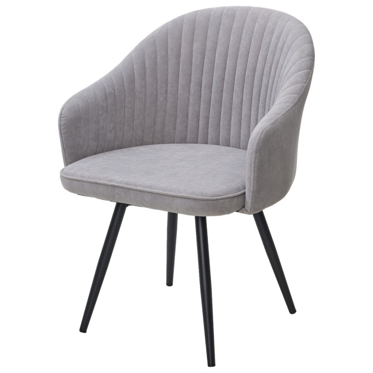 Стулья Стул AVIOR, 360 град. поворот. B22 Серый, велюр / черный каркас, М-City