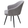 Стулья Стул AVIOR, 360 град. поворот. B22 Серый, велюр / черный каркас, М-City