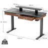 Игровые столы Стол для компьютера c электрической регулировкой по высоте и 2 ящиками EUREKA ERK-ED-I55-WN