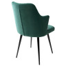 Стулья для гостиной Стул HERMAN 360 град. ЗЕЛЕНЫЙ #19, велюр / черный каркас М-City