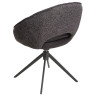 Стул поворотный ANABEL 360 (Maison 99# / OTE COBBLE 457) с комбинированной обивкой экокожа / ткань букле, цвет черный, серый каркас, DISAUR