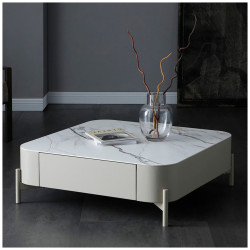 CT2360 белый мрамор керамический журнальный столик