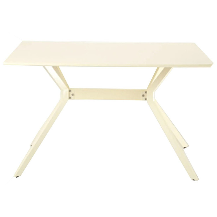 Ламинированные столы DT652 Стол обеденный БЕЖЕВЫЙ 120*80*76, столешница МДФ, основание металл