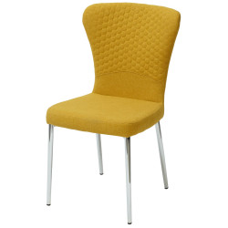 Стул SKY YELLOW/CHROME желтый, ткань М-City
