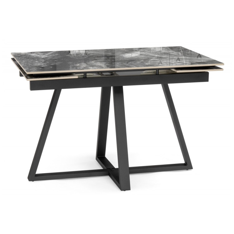 Керамические столы Силлем 120(180)х80 риальто серый темный / черный