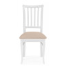 Деревянные стулья Фрезино с проножкой бежевый велюр / белый