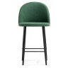 АМИЗУРЕ полубарный стул с обивкой тканью велюр, цвет изумруд