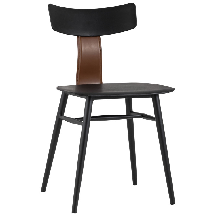 Обеденные стулья обеденный ANT пластиковый черный вставки экокожа