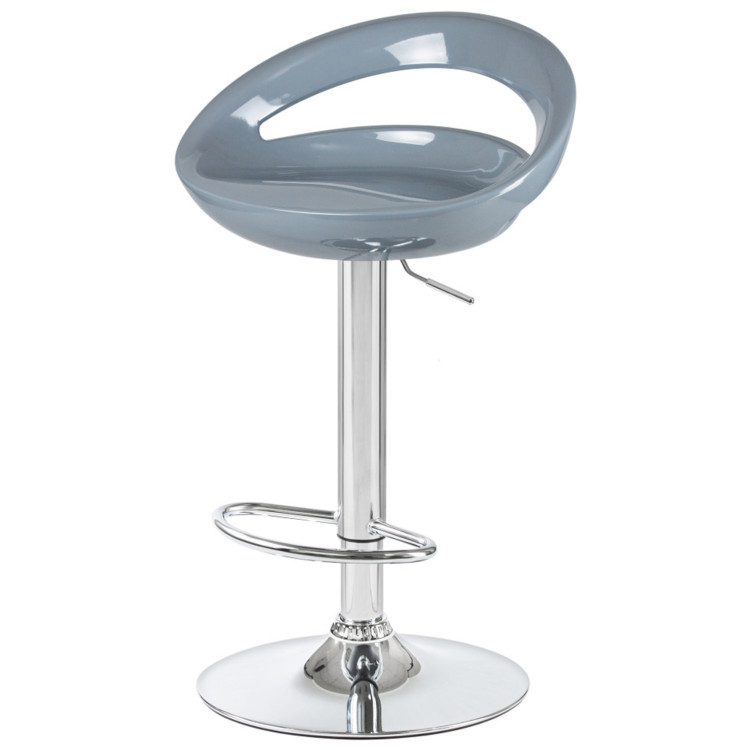 DOBRIN DISCO барный стул из пластика с регулировкой по высоте, цвет серый