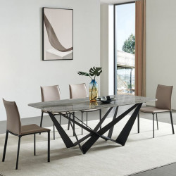 Керамические столы с глянцевой столешницей. FT102K (200)  керамический обеденный стол