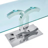 FT-151B CHANEL обеденный стол со стеклянной столешницей, длина 160 см