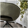 Стул поворотный ANABEL 360 (F07-003-01 / MONTE CRISTO 8421) с комбинированной обивкой экокожа / ткань букле, цвет зеленый, серый каркас, DISAUR