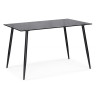 Стеклянная обеденная группа ЭРНАЛ (gray / black), стекло серое, обивка и каркас черный