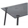 Стеклянная обеденная группа ЭРНАЛ (gray / black), стекло серое, обивка и каркас черный