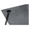 Стеклянная обеденная группа ЭРНАЛ (gray / black), стекло серое, обивка и каркас черный