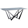 Керамические столы DT557 Стол обеденный Bentley white 180*90*75, керамическая столешница, основание металл черный