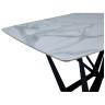 Керамические столы DT557 Стол обеденный Bentley white 180*90*75, керамическая столешница, основание металл черный