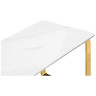 СЕЛЕНА-4 стол с мраморной столешницей на опорах золотого цвета
