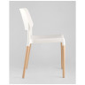 Обеденные стулья BISTRO белый, натуральный некрашеный массив бука, матовый белый пластик