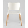 Комплекты из четырех стульев BISTRO белый пластик ножки из массива бука
