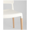 Комплекты из четырех стульев BISTRO белый пластик ножки из массива бука
