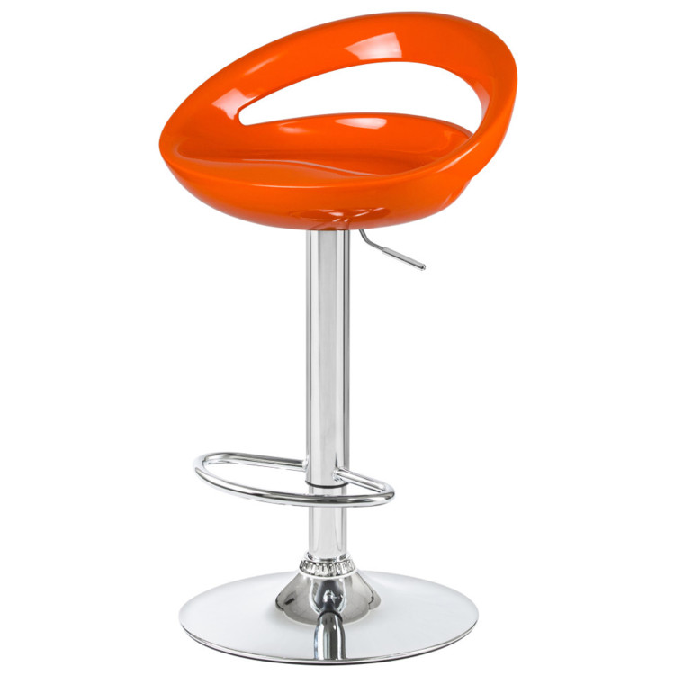 DOBRIN DISCO барный стул из пластика с регулировкой по высоте, цвет оранжевый