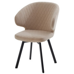 Стул ХИЛТОН 360 град., цвет B03 Бежевый, велюр / латте каркас М-City