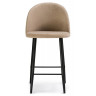 АМИЗУРЕ полубарный стул с обивкой тканью велюр, цвет бежевый