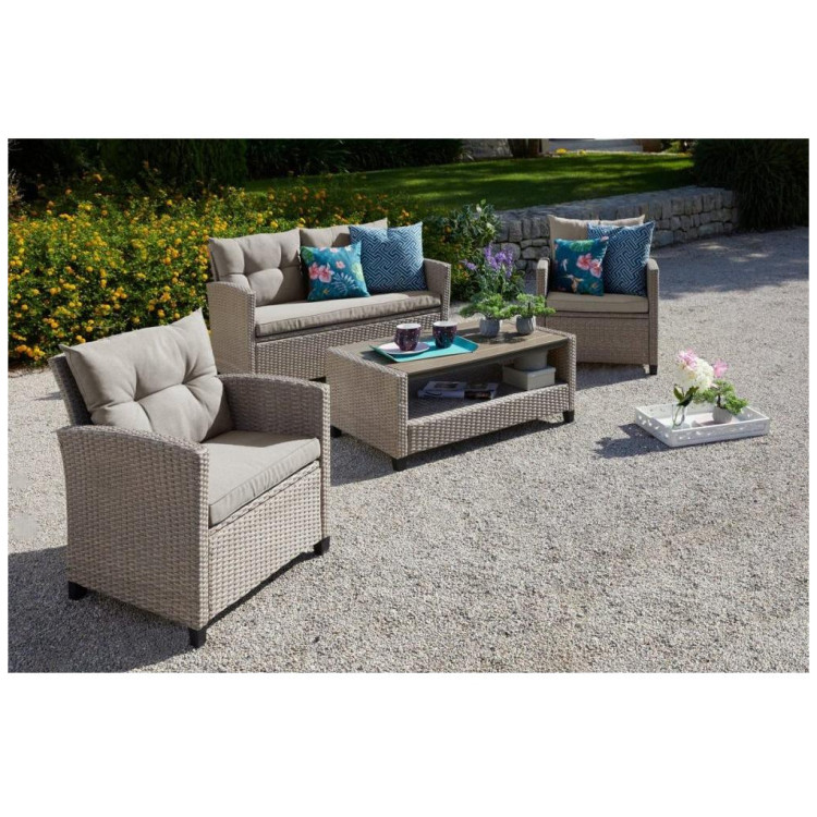 Комплекты мебели с диванами Плетеный комплект мебели с диваном AFM-804B Beige