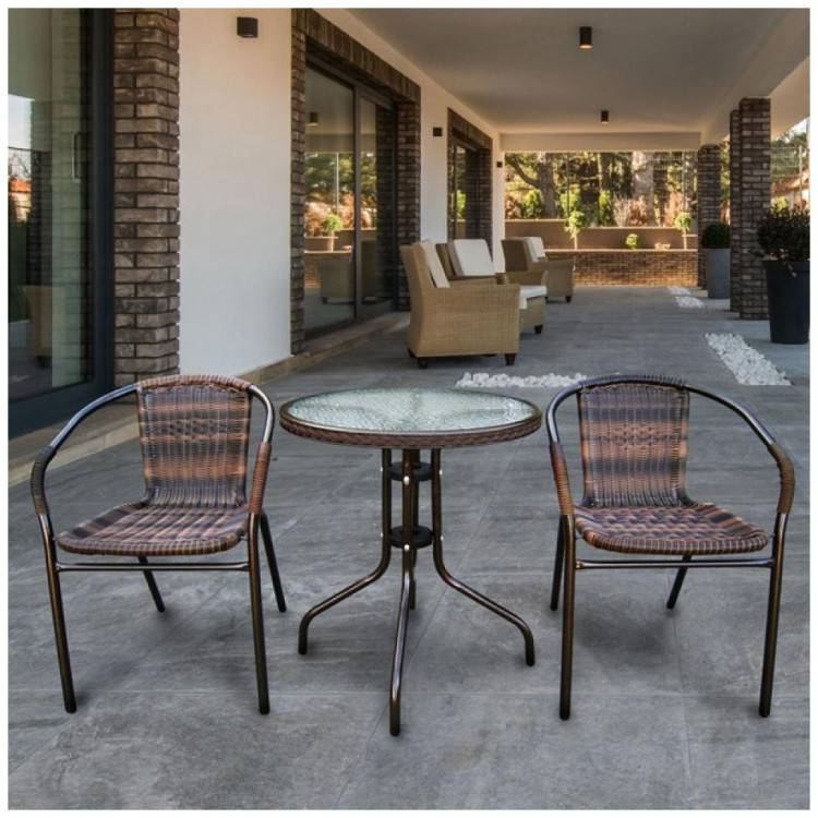 Кофейные комплекты Комплект мебели Асоль-1B TLH-037BR2/060RR-D-60 Brown (2+1)