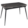 Керамические столы DTM0102CS Стол обед. расклад. LABRADOR GLOSS 120, керамич. столешница, основ. металл черный