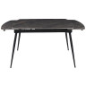 Керамические столы DTM0102CS Стол обед. расклад. LABRADOR GLOSS 120, керамич. столешница, основ. металл черный