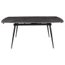 Керамические столы DTM0102CS Стол обед. расклад. LABRADOR GLOSS 120, керамич. столешница, основ. металл черный