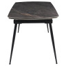Керамические столы DTM0102CS Стол обед. расклад. LABRADOR GLOSS 120, керамич. столешница, основ. металл черный