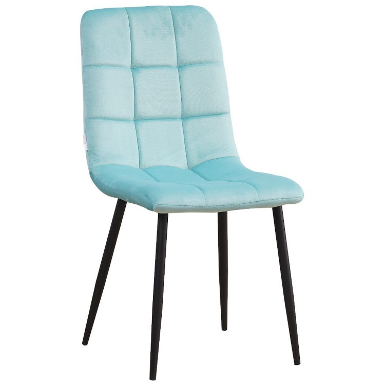 Стулья C919/DC809 Стул мягкий, ТИФФАНИ#h58 велюр, каркас металл черный КРУГЛЫЙ