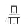 Керамические столы Кина 90(130)х65х76 shakespeare black / черный